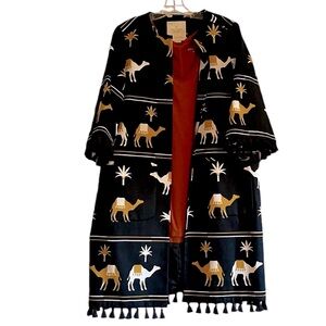 Kate Spade Spice Things Up Embroidered Camel Coat